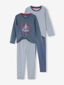 -Lot de 2 pyjamas bateau garçon en jersey