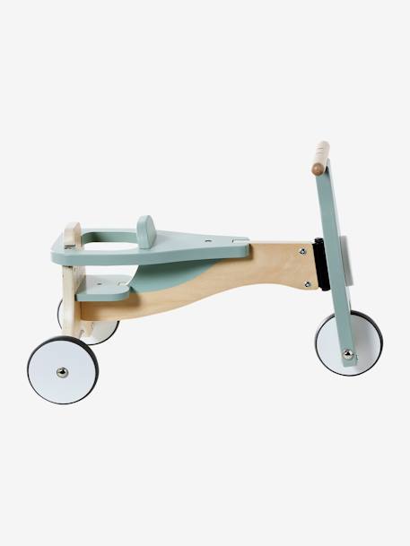 Porteur + siège poupon en bois FSC® BEIGE MOYEN UNI AVEC DECOR+vert 8 - vertbaudet enfant 