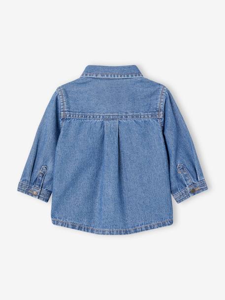 Chemise en jean pressionnée bébé personnalisable stone 2 - vertbaudet enfant 