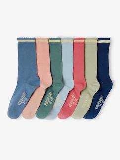 -Lot de 7 paires de mi-chaussettes fille lurex