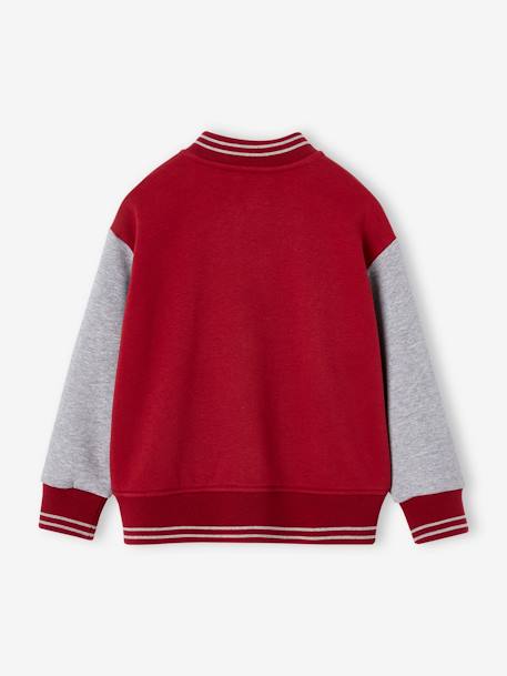 Sweat style teddy en molleton garçon badge en bouclettes. marine+noisette+rouge+vert sapin 12 - vertbaudet enfant 