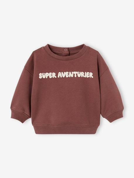 Sweat personnalisable bébé garçon bordeaux 1 - vertbaudet enfant 