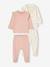 Lot 2 pyjamas oiseaux bébé en interlock rose poudré 1 - vertbaudet enfant 