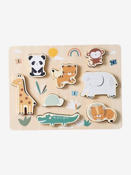 Puzzle chunky Jungle en bois FSC® Tanzanie 5 - vertbaudet enfant 