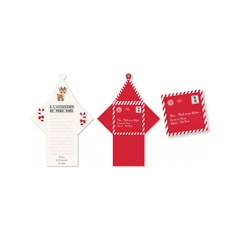 Linge de maison et décoration-Décoration-Décoration de table-Lettres au Père Noël Sweety Xmas - Lot de 2 - 29,3 x 20 cm - Blanc et Rouge - Enfant - Décoration de fête