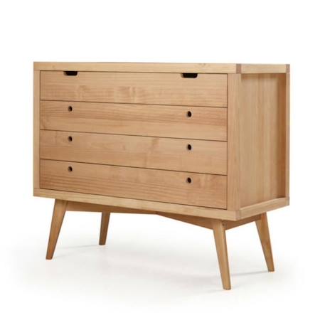 Commode 4 tiroirs Marley   Bois naturel MARRON 1 - vertbaudet enfant 