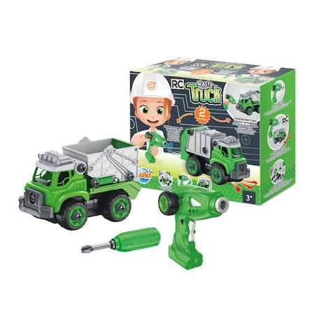 Camion Poubelles RC Buki - Jouet radiocommandé pour enfant dès 3 ans VERT 2 - vertbaudet enfant 