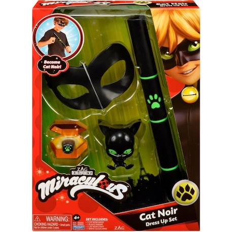 BANDAI - Miraculous Set de transformation - Chat Noir - Accessoire Magique - Bijou Magique - Kwami NOIR 4 - vertbaudet enfant 