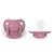 Filibabba - Lot de 2 sucettes anatomique en silicone 0-6m - Vieux Rose ROSE 1 - vertbaudet enfant 