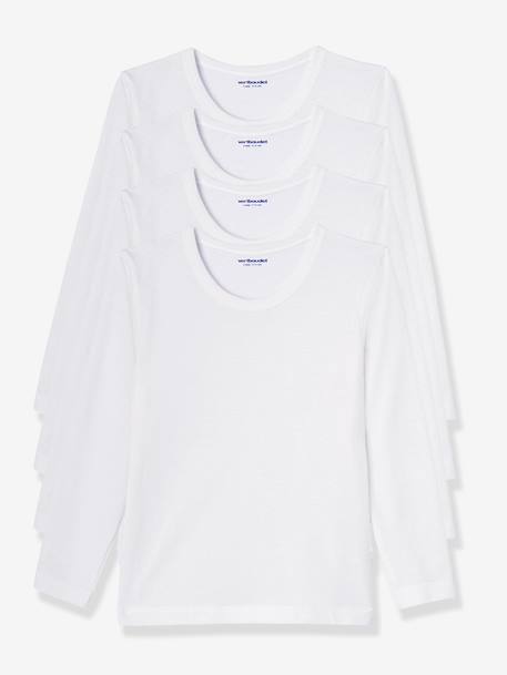 Lot de 4 T-shirts garçon BASICS blanc 2 - vertbaudet enfant 