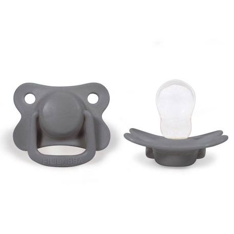 Filibabba - Lot de 2 sucettes anatomique en silicone 6 mois et + - Gris GRIS 1 - vertbaudet enfant 