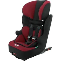 Puériculture-Siège-auto-Siège auto isofix NANIA RACE I FIX 76-140 cm R129 –de 3 à 10 ans – Têtière réglable - Base inclinable - Rouge -Fabrication