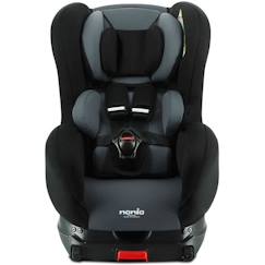 NANIA Siège auto isofix ZENA I FIX, Grouoe 0+/1, de 0 à 4 ans, 0-18 kg, 40-105 cm – Têtière réglable - Inclinable - Noir  - vertbaudet enfant