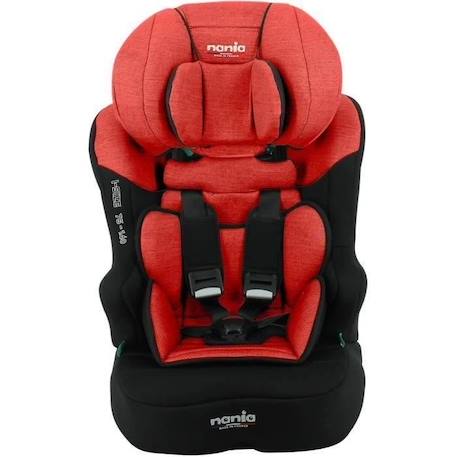 Siège auto ceinturé NANIA RACE I 76-140 cm R129 – de 3 à 10 ans – Têtière régable - Base inclinable - Rouge - Fabrication Française ROUGE 1 - vertbaudet enfant 