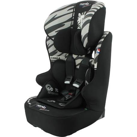 NANIA Siège auto ceinturé RACE I, Groupe 1/2/3, de 3 à 10 ans, 9-36kg, 76-140 cm R129 – Têtière régable - Base inclinable - Noir NOIR 2 - vertbaudet enfant 