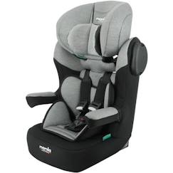 Siège auto ceinturé NANIA MAX I 76-140 cm R129 – de 3 à 10 ans – Têtière réglable - Base inclinable - Gris - Fabrication Française  - vertbaudet enfant