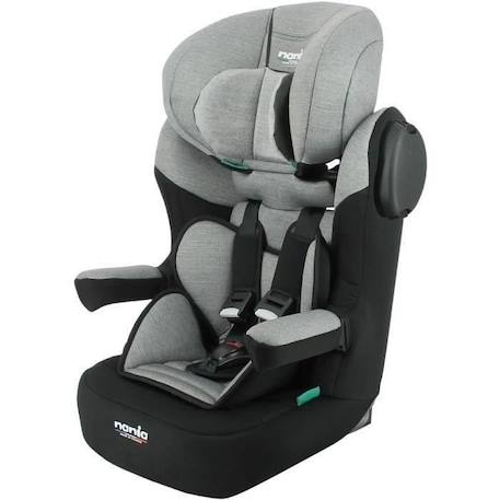 Siège auto ceinturé NANIA MAX I 76-140 cm R129 – de 3 à 10 ans – Têtière réglable - Base inclinable - Gris - Fabrication Française GRIS 1 - vertbaudet enfant 