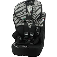 Puériculture-NANIA Siège auto isofix RACE I FIX, Groupe 1/2/3, de 3 à 10 ans, 9-36 kg, 76-140 cm R129 – Têtière réglable - Base inclinable - Noi