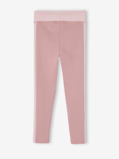 Legging de sport fille bandes côtes gris chiné+marine+MARINE+rose poudré+vert 11 - vertbaudet enfant 