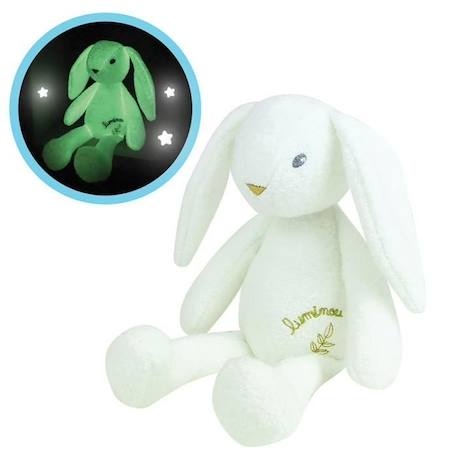 LIMINOU Peluche lumineuse lapin +/- 30 cm BLANC 1 - vertbaudet enfant 