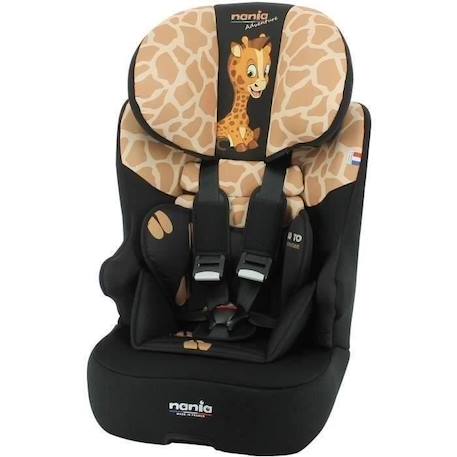 Siège auto isofix NANIA RACE I FIX 76-140 cm R129 –de 3 à 10 ans– Têtière réglable - Base inclinable - Marron -Fabrication MARRON 2 - vertbaudet enfant 