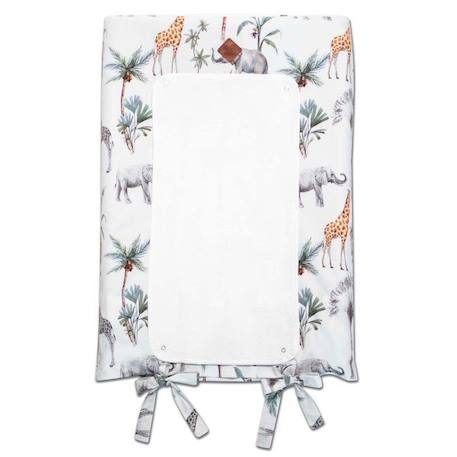 Housse de matelas à langer + tapis de change, Safari BLANC 1 - vertbaudet enfant 