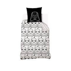 Linge de maison et décoration-STAR WARS - Housse de couette Star Wars légion de troopers 140x200 cm + 1 Taie d'oreiller 63x63 cm - 100% Coton - Blanc