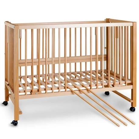 Lit d'appoint XXL HAJO - TISSI - hêtre NATUREL - 120x60 cm BLANC 2 - vertbaudet enfant 