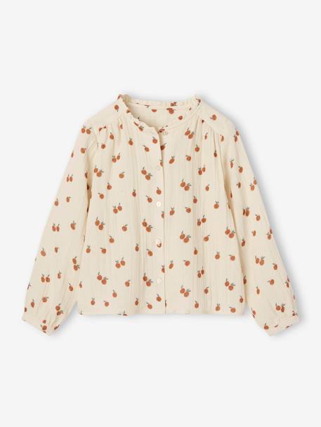 Chemise en gaze de coton personnalisable fille écru+vanille 6 - vertbaudet enfant 