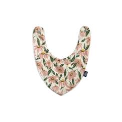 Puériculture-Bavoir Bandana – Grandes Fleurs pour Bébés de 0 à 24 mois, Confortable, 100% Coton Oeko Tex, Made in France, Motifs