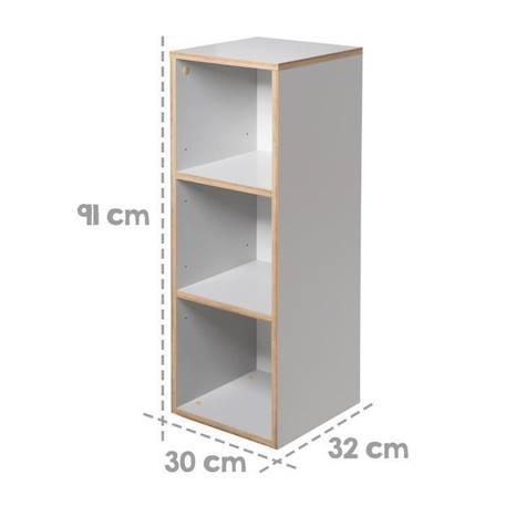 Étagère pour Chambre de Bébé ROBA Caro - Cube de Rangement à 3 Cases - Gris clair GRIS 3 - vertbaudet enfant 