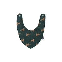 Bavoir Bandana Tigre pour Bébés de 0 à 24 mois - 100% Coton Oeko Tex, Made in France, Motifs Animaliers pour un Bébé Super Stylé !  - vertbaudet enfant