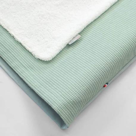 Housse de matelas à langer + tapis de change Nid d'abeille Vert VERT 2 - vertbaudet enfant 