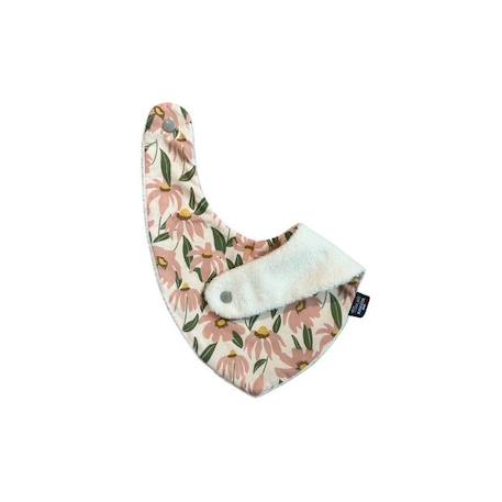 Bavoir Bandana – Grandes Fleurs pour Bébés de 0 à 24 mois, Confortable, 100% Coton Oeko Tex, Made in France, Motifs BEIGE 2 - vertbaudet enfant 