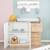 Chambre Bébé Duo Lion - ROBA - Lit Évolutif 70x140 cm - Blanc - Décor Bois BLANC 2 - vertbaudet enfant 