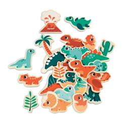 Jouet-JANOD - Gamme Dino - Magnets Dino 24 Pièces En Bois - Jouet Magnétique - Imagination Et Motricité Fine - Jouet FSCTM - Dès 2 Ans