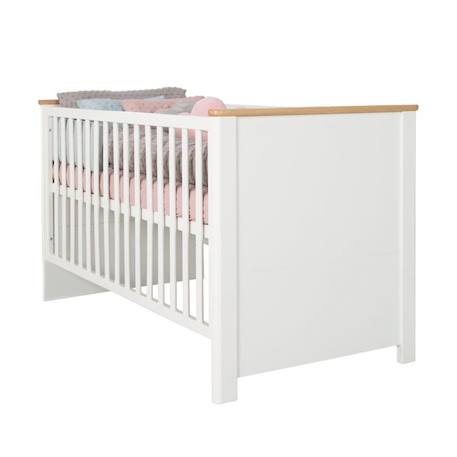 Ensemble de meubles pour bébés - ROBA - Ava - Lit à barreaux - Mixte - Blanc - Hauteur réglable - Bois - Laqué BLANC 6 - vertbaudet enfant 