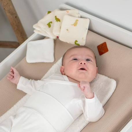 Housse de matelas à langer + tapis de change Nid d'abeille Vert VERT 3 - vertbaudet enfant 