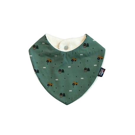 Bavoir Bandana – Tracteur pour Bébés de 0 à 24 mois, Confortable, 100% Coton Oeko Tex, Made in France VERT 3 - vertbaudet enfant 