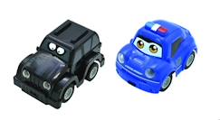 Jouet-Jeux éducatifs-Crosslander Twin – Set de voiture de policier et de voleur