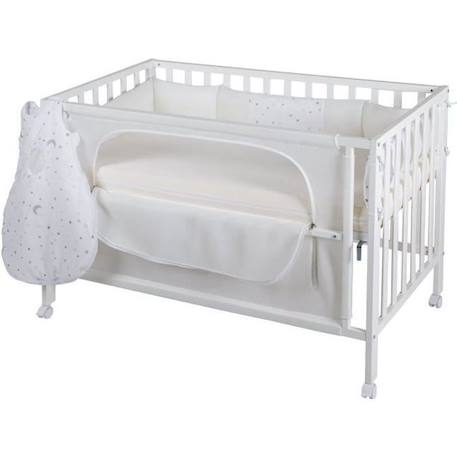 ROBA Lit Cododo Complet 'safe asleep®' 60x120 cm au design 'Sternenzauber' - Blanc laqué BLANC 1 - vertbaudet enfant 