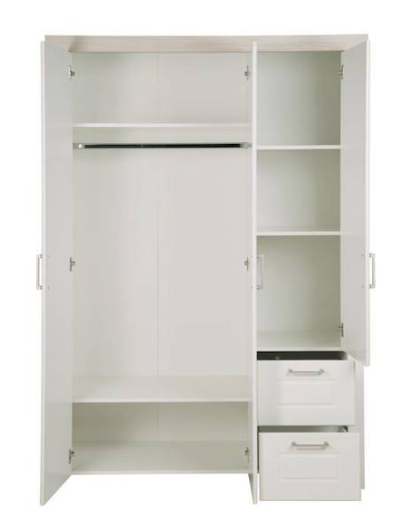 Armoire Bébé 3 Portes Battantes Felicia - ROBA - Blanc - Campagne - Laqué BLANC 3 - vertbaudet enfant 