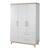 Armoire Bébé 3 Portes Battantes Caro - ROBA - Gris Clair / Chêne - Penderie, Tiroirs et Étagères GRIS 1 - vertbaudet enfant 