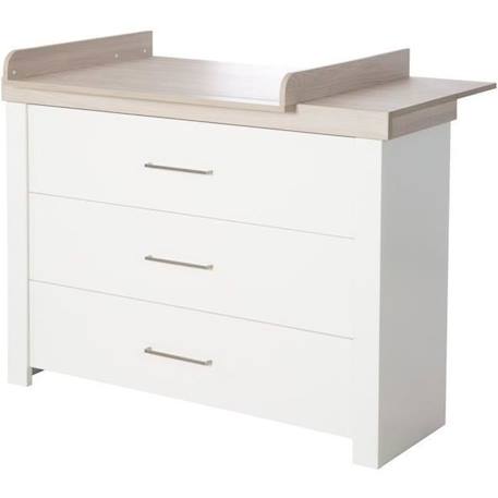 Commode à langer ROBA Lucy - 3 tiroirs à fermeture amortie - Blanc - Luna Elm BLANC 1 - vertbaudet enfant 