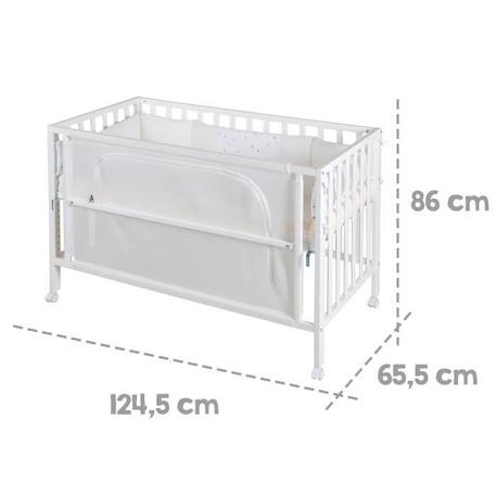 ROBA Lit Cododo Complet 'safe asleep®' 60x120 cm au design 'Sternenzauber' - Blanc laqué BLANC 3 - vertbaudet enfant 