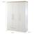 ROBA Armoire Bébé 'Nele' 3 portes - 1 tiroir - Blanc - décor 'chêne artisanal' BLANC 4 - vertbaudet enfant 