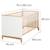 ROBA Lit Bébé Évolutif Finn 70x140 cm - Réglable en Hauteur - 3 Barreaux Amovibles - Blanc-Naturel BLANC 5 - vertbaudet enfant 