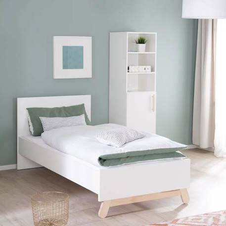 ROBA Cadre de Lit Enfant 90 x 200 cm - Clara - Style Scandinave Moderne - Structure de Lit avec Pieds en Hêtre Massif - Blanc BLANC 2 - vertbaudet enfant 