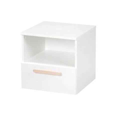 ROBA Table de Chevet pour Chambre d'Enfant - Clara - 1 Niche et 1 Tiroir à Fermeture Douce - Poignée en Hêtre Massif - Blanc BLANC 1 - vertbaudet enfant 