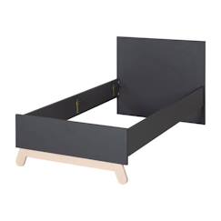 Cadre de Lit Enfant ROBA Jara - Style Scandinave Moderne - Pieds en Hêtre Massif - Anthracite  - vertbaudet enfant